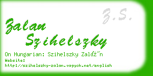 zalan szihelszky business card